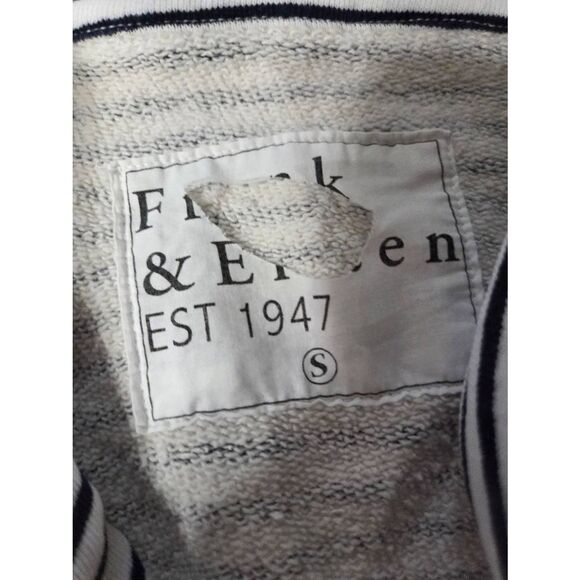 FRANK & EILEEN Mini Belfast Crop Peacoat Navy French Stripe sz Small - Picture 3 of 6